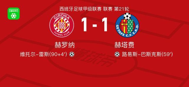 开云在线-赫罗纳1-1赫塔费,路易斯-巴斯克斯先拔头筹,维托尔-雷斯扳平